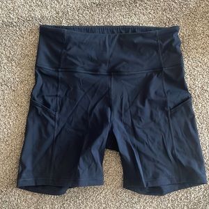 Navy blue CRZ bike shorts